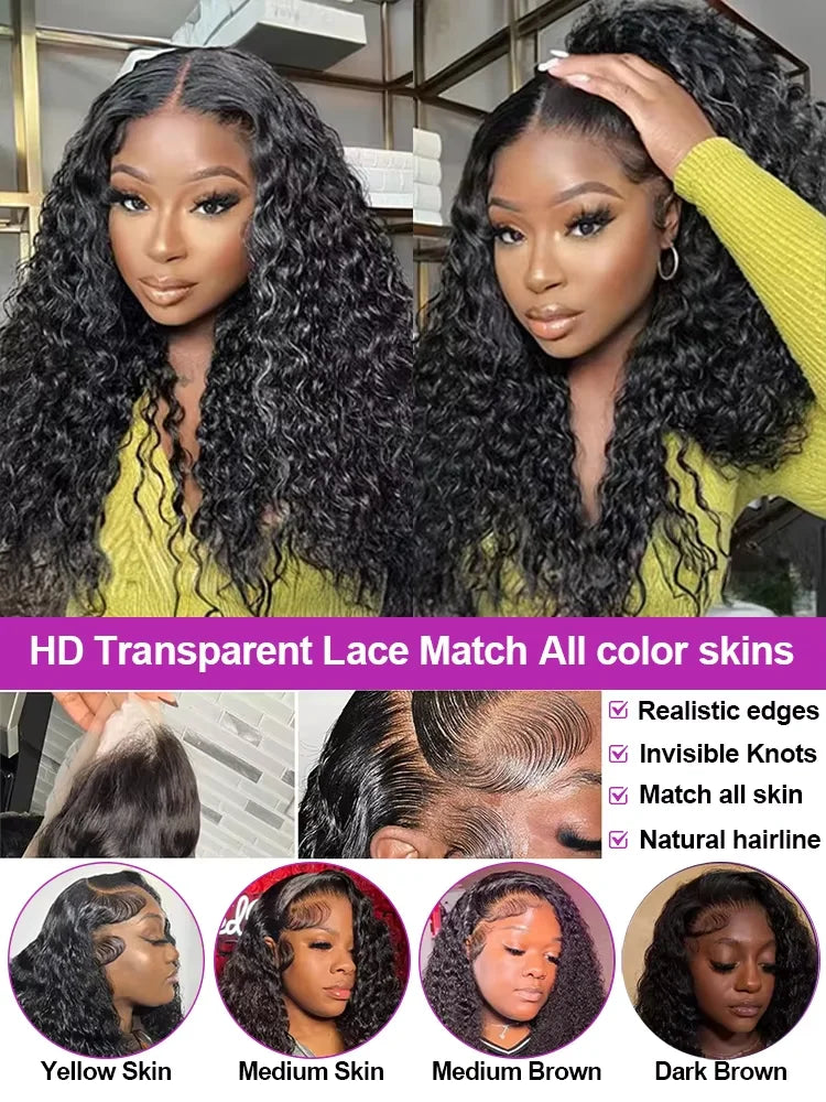 Vietnamese Raw 250% Density, 13x6 HD Lace Front Human Hair Wigs Deep