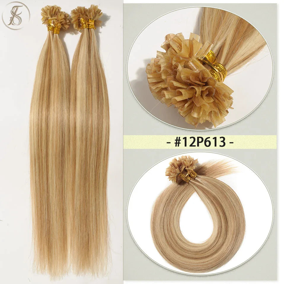 U Tip Hair Extensions 50g Microlink Keratin Fusion Human Capsule Pre Bonded
