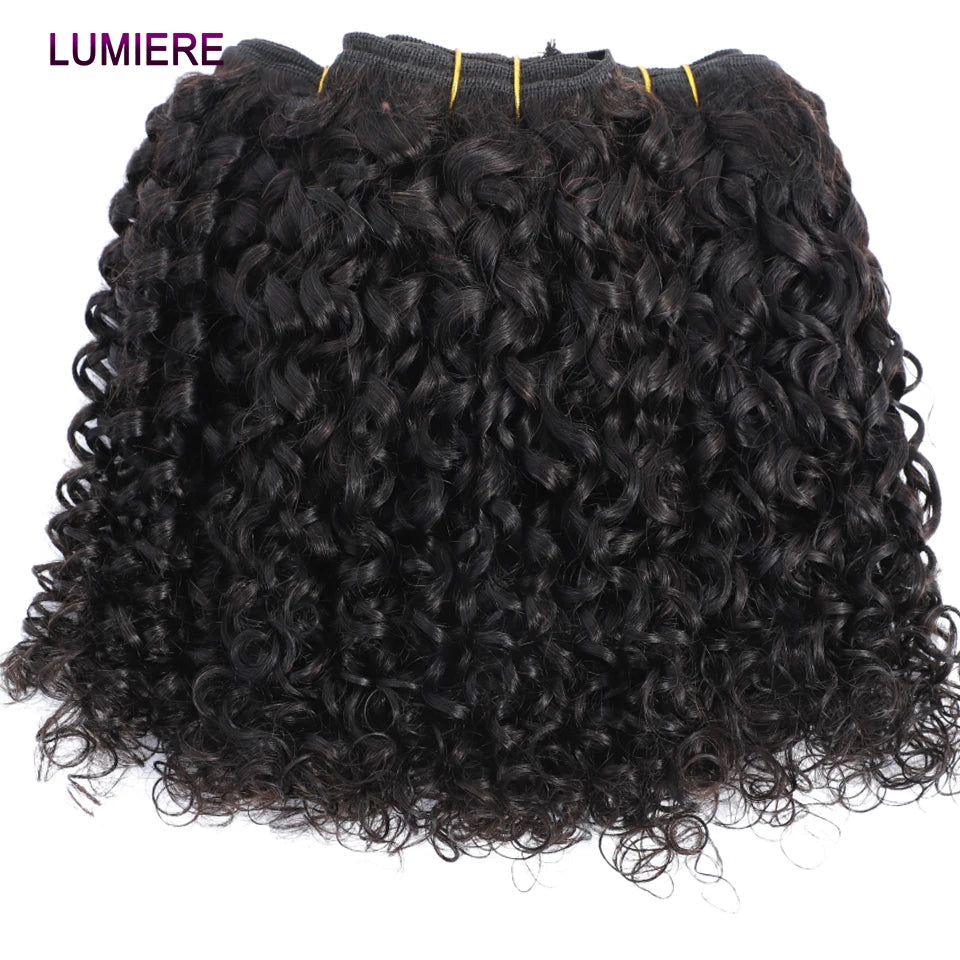 15A Pixie Curly Raw Human Hair Bundle Deals Burmese Curls Extensions Vietnamese