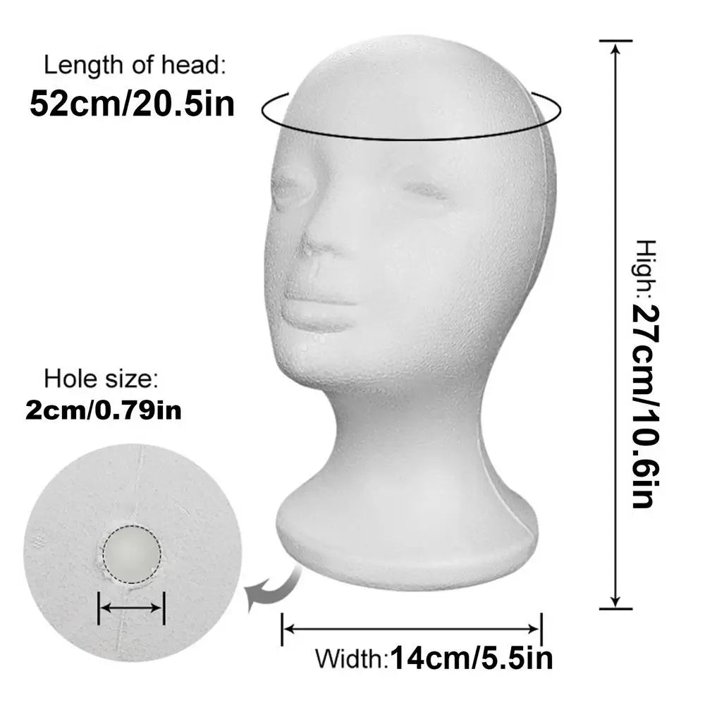 Foam Head Mannequin Manikin Model Display Props To Use Arts Hairpieces Headphones