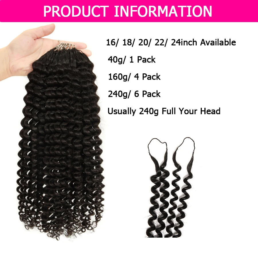 Deep Wave Crochet Human Hair Braiding Curly Invisible Knot Pre Separated Knotless