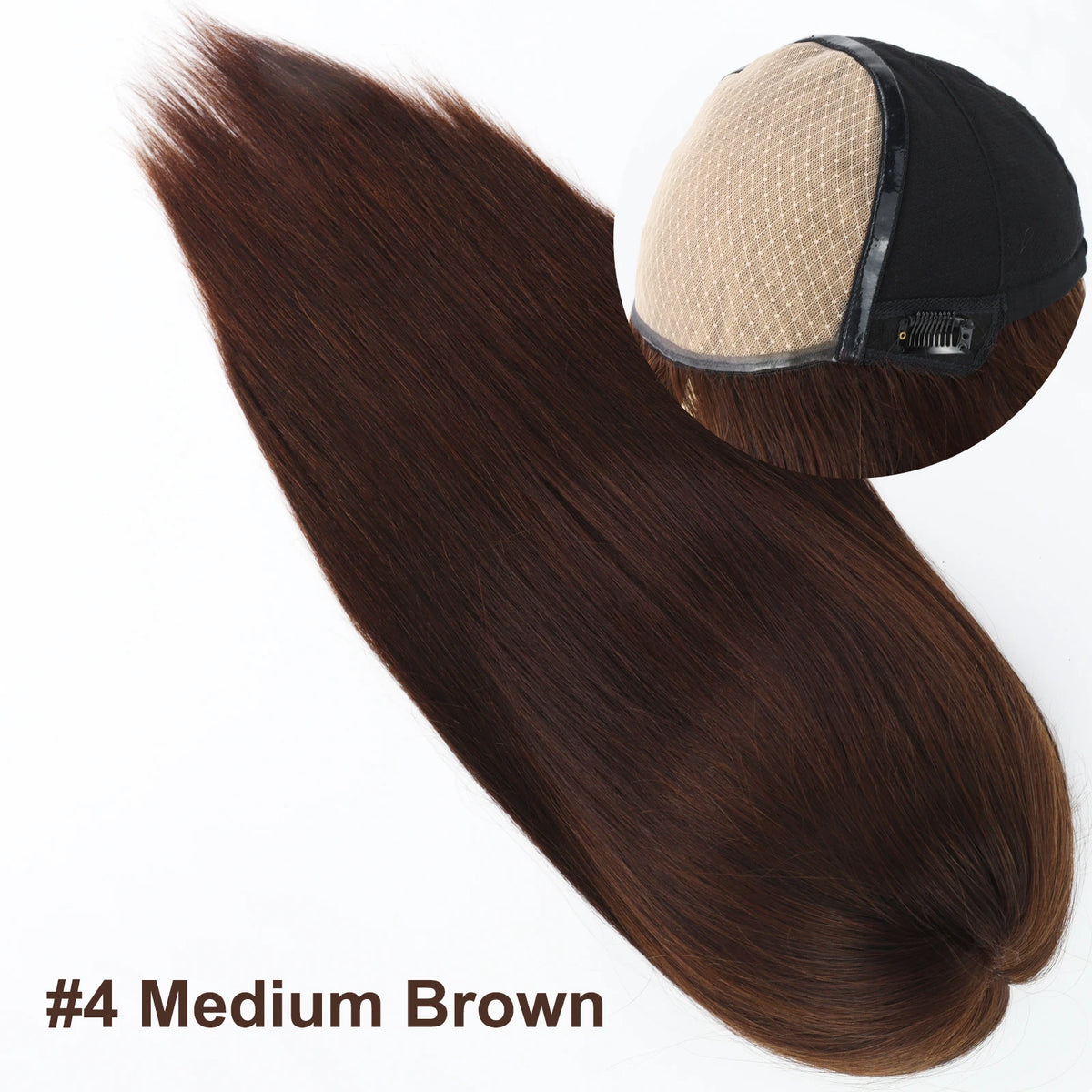 Straight Human Hair Silk Top Wig, 6x6, PU Front, Realistic Scalp