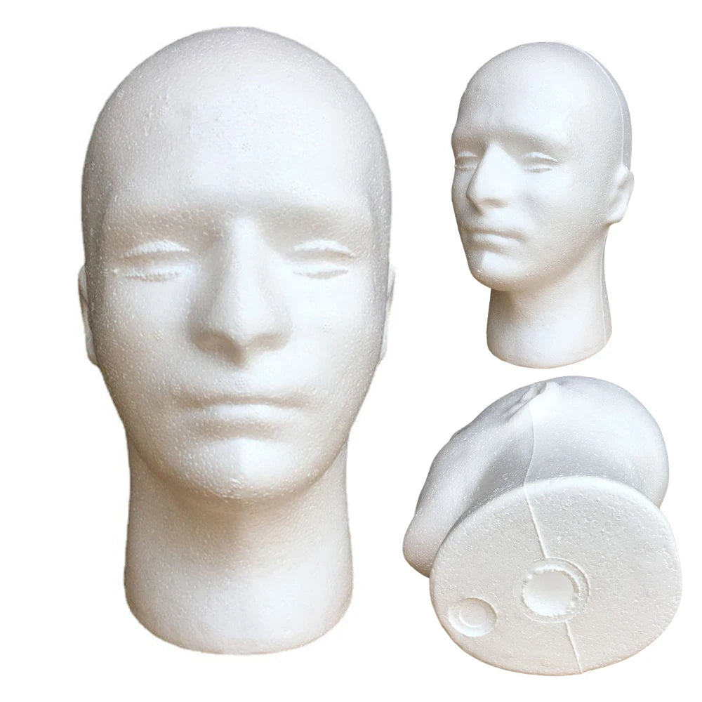 Lightweight Foam Mannequin Head Wig Display Stand Diy Painting Hat Scarf Salon
