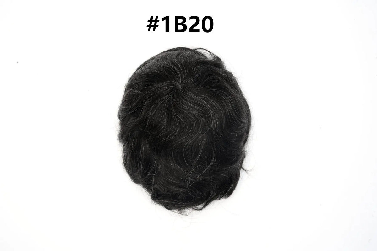 Full Swiss Lace, 100% Human Hair Toupee Capillary Prothesis Replacement System Piece