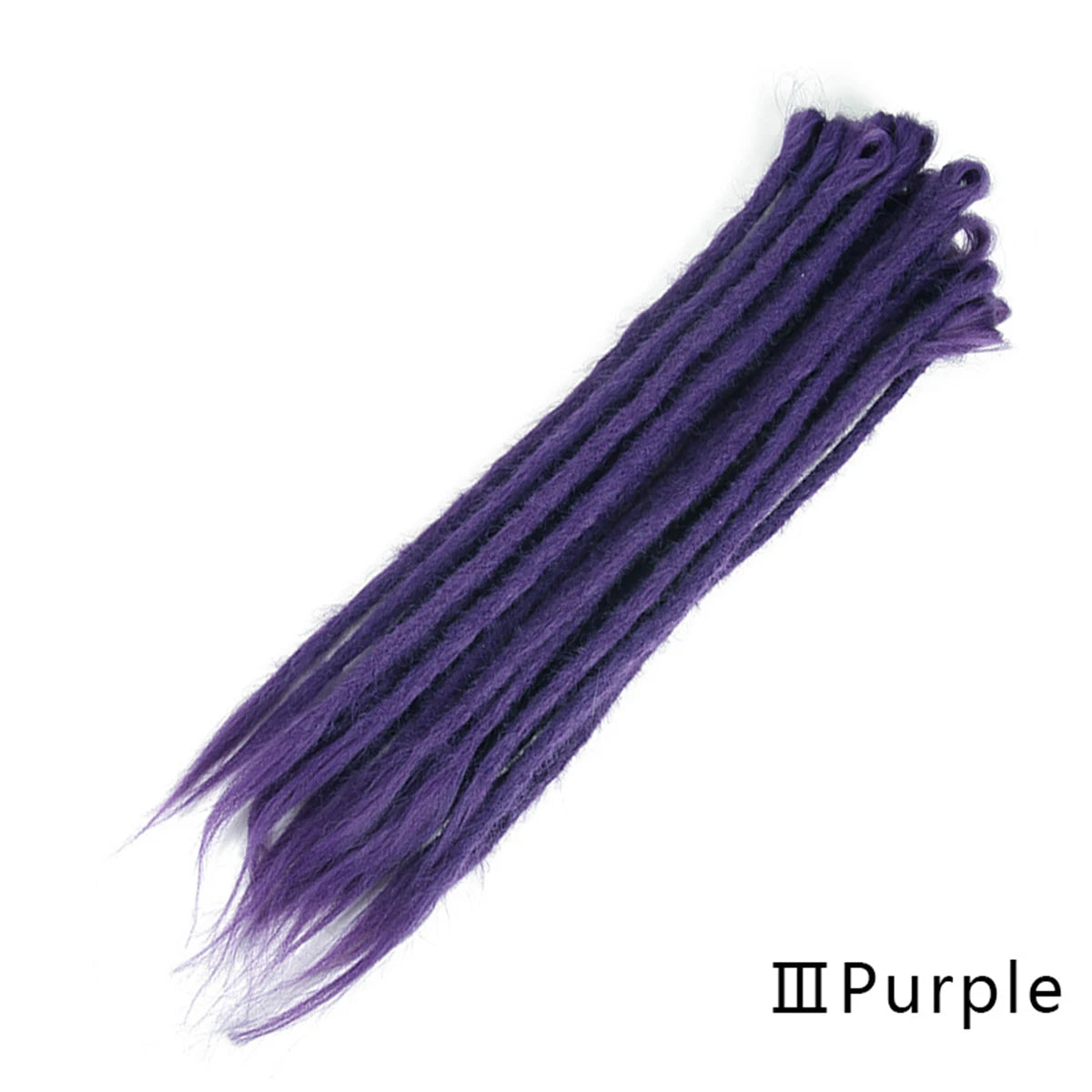 Synthetic 100% Handmade Dreadlocks Extensions Faux Locs Crochet Braid Hair Hip-Hop Style 20 Inch 10 Strands/Pack Blue