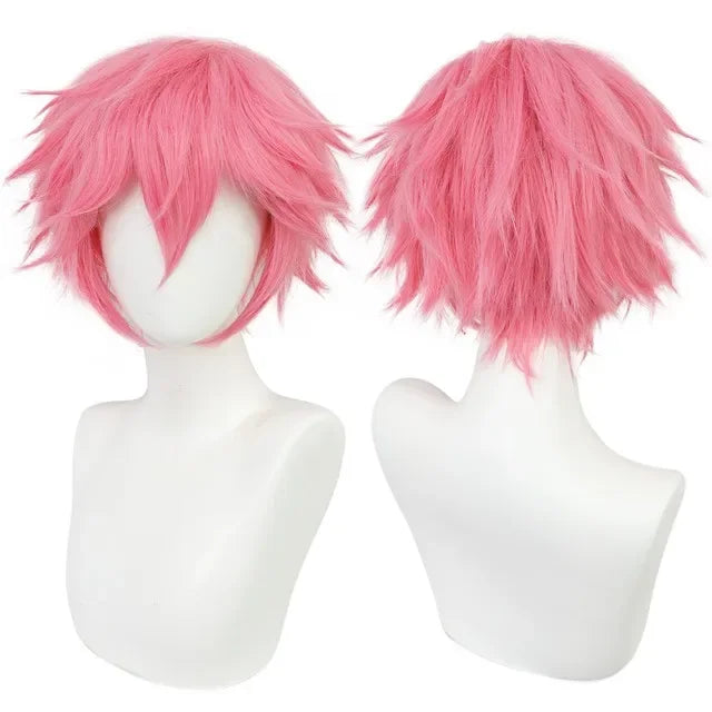 Universal Cosplay Synthetic Wig Silver Red Pink Blonde Grass Green Black Straight
