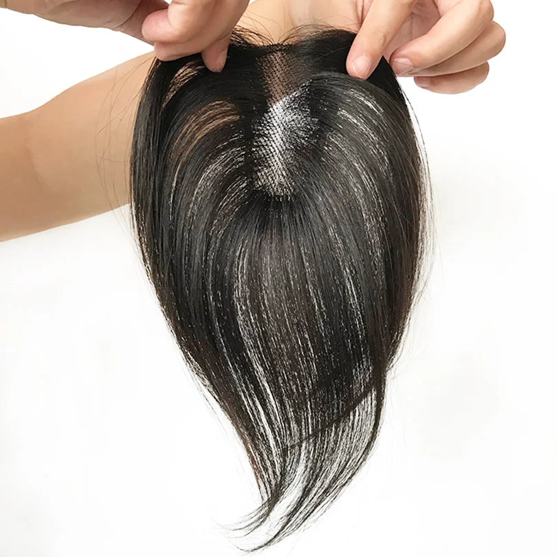 7x10cm Human Hair Toppers Thin Clips in Swiss Lace Topper Natural Scalp