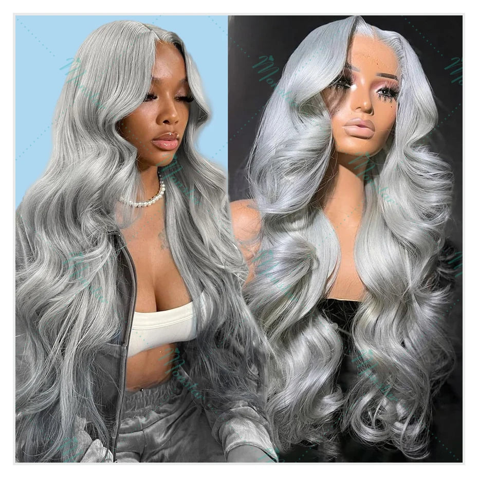 Grey Lace Fronts Wigs Human Hair 613 HD Frontal, 13x6 Vietnamese Raw