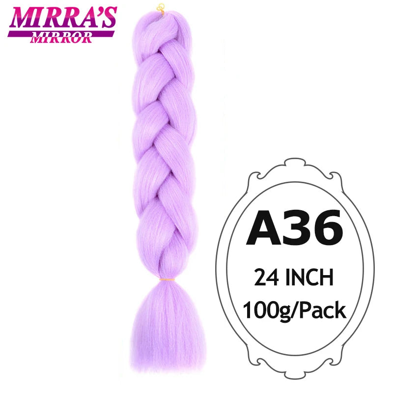 Ombre Jumbo Braiding Hair, Synthetic, 24 Inch, 6-Pack