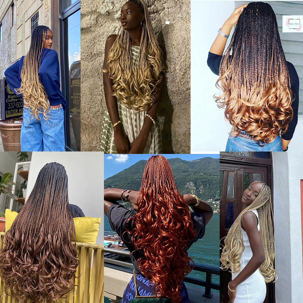 Synthetic Spiral Curls Loose Wave Crochet Hair Braids Pre Stretched Braiding Extensions