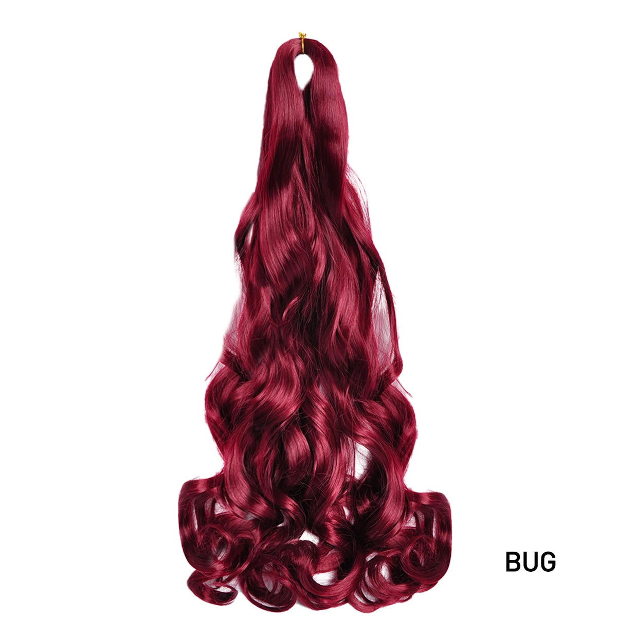 French Curls Braiding Hair Extensions - Synthetic Loose Wave Spiral Curl, High Temperature, Ombre Pre-Stretched