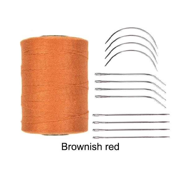 Hair Weaving Thread with 12 Hair Needles, Wig Making Sewing Kit