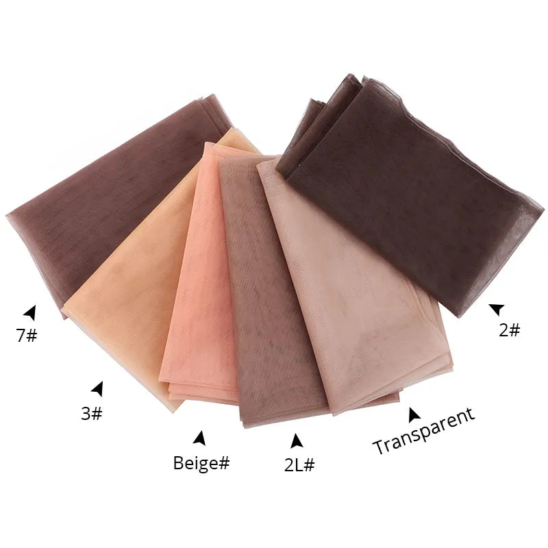 Swiss Lace Net Material for Lace Frontal Closure Base, 0.25 Yard, Light Brown Beige Hairnet