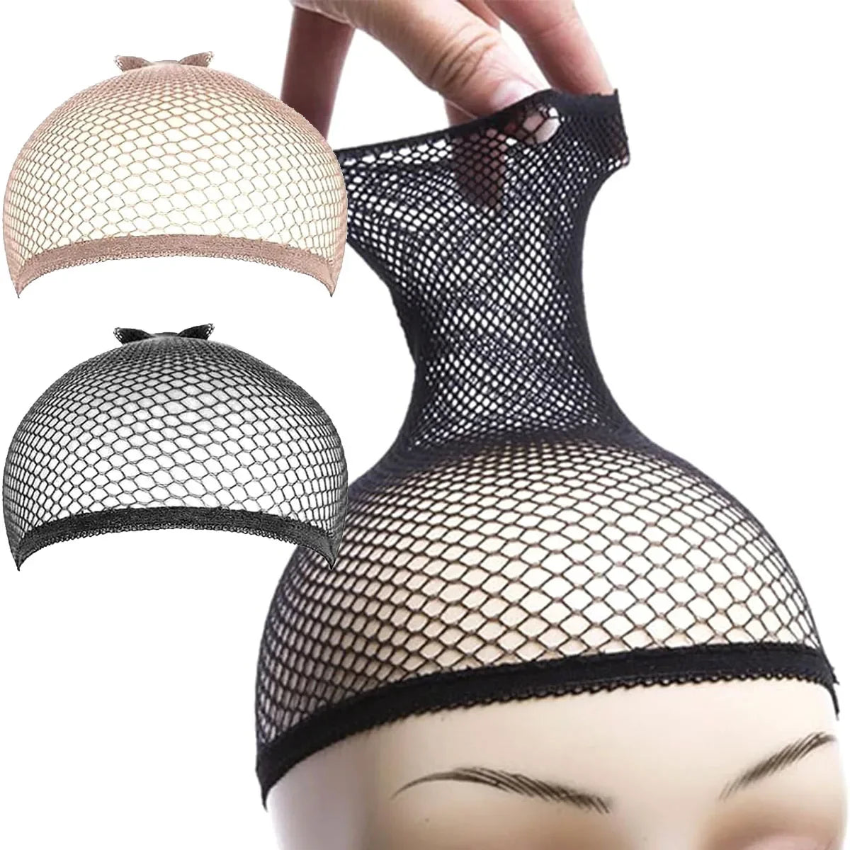 Nylon Hair Net Stretchable Elastic Hairnets Mesh Weaving Wig Caps Making Tools