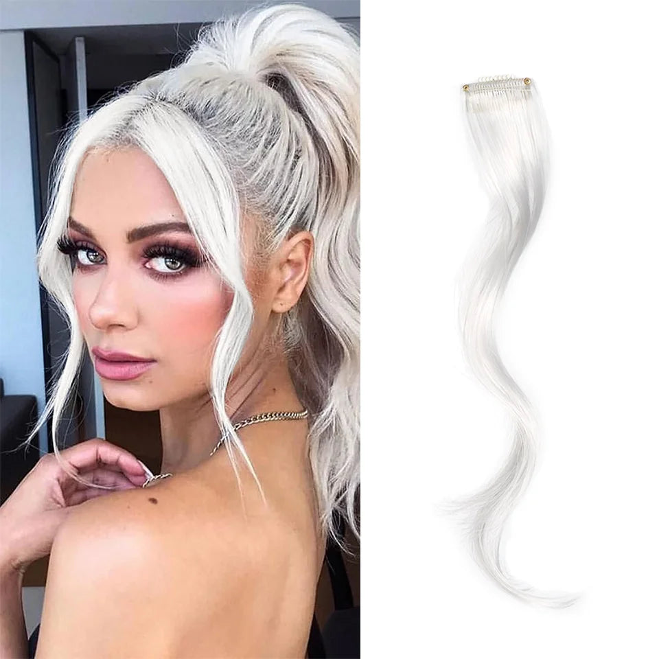 Chic 10'14-Inch Clip-In Bangs with Temples - Synthetic Curly Wavy Hairpieces, Versatile & Easy to Style