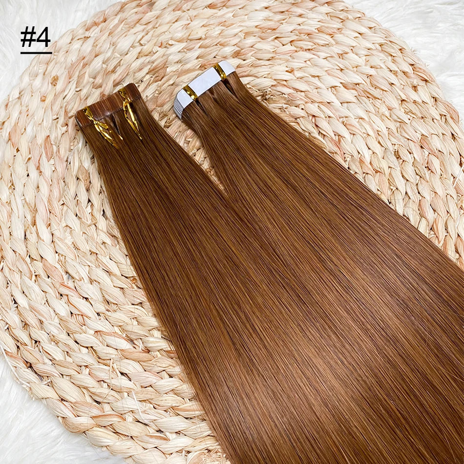 High Quality Tape Hair Extensions Full Ends Straight Hair 18-30 Inch Double Sided Adhesive Tape in Different Colors
