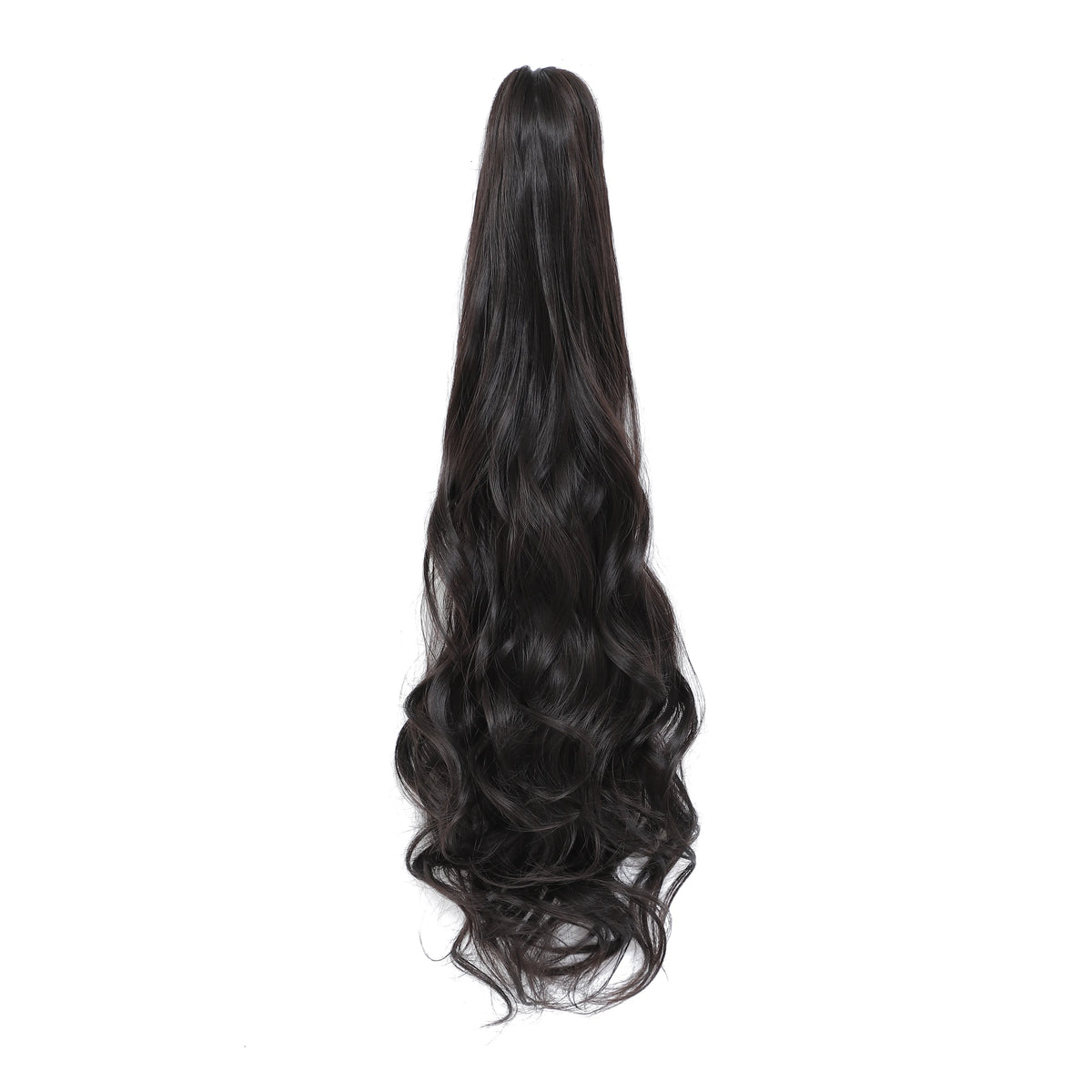 Long Wave Claw Clip Ponytail Extension, Synthetic Heat Resistant False Hair Piece