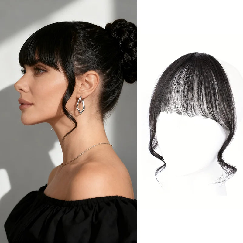 Japan-Style Manga Synthetic Bangs | Dragon Whiskers & Double Temples BB Clip, Natural Looking, Lightweight Breathable Daily Wear