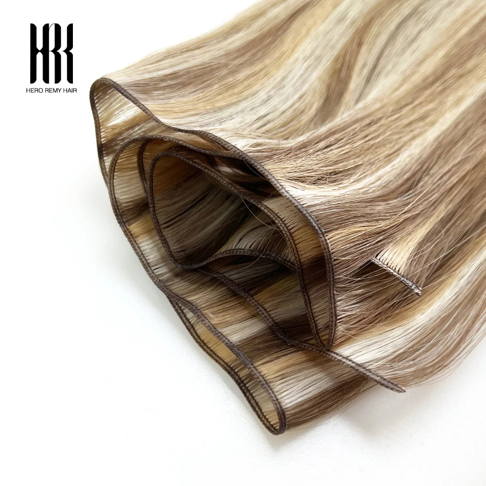 Straight Genius Weft Human Hair Extensions, Remy, 100g per Piece