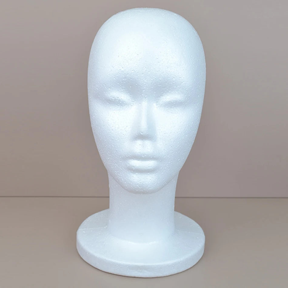 Mannequin Head Polystyrene Foam Hat Glasses Display Wig Stand Rack Manikin Model