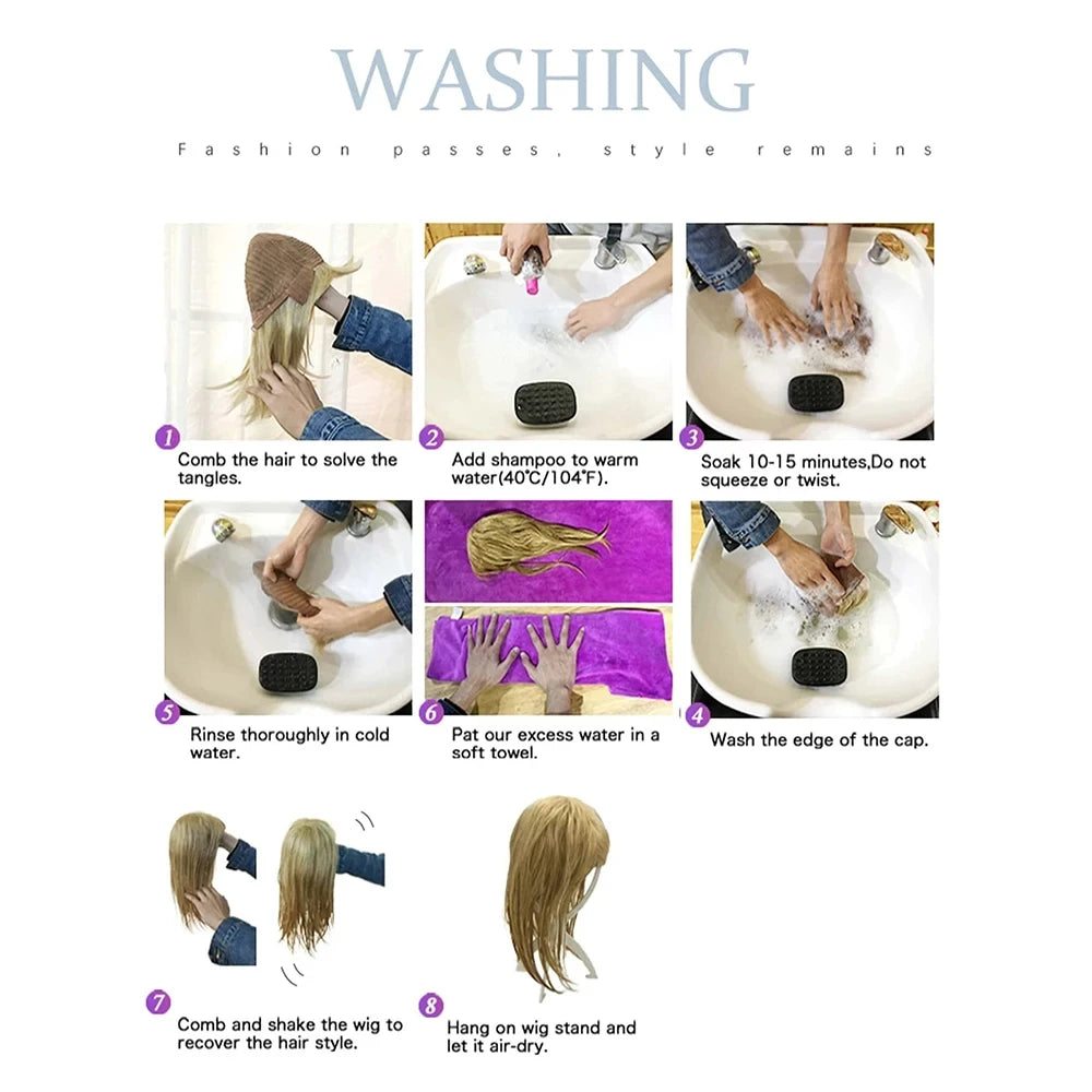 26 Inch Long Straight Synthetic Wig for Halloween Cosplay, High-Temperature Fibre