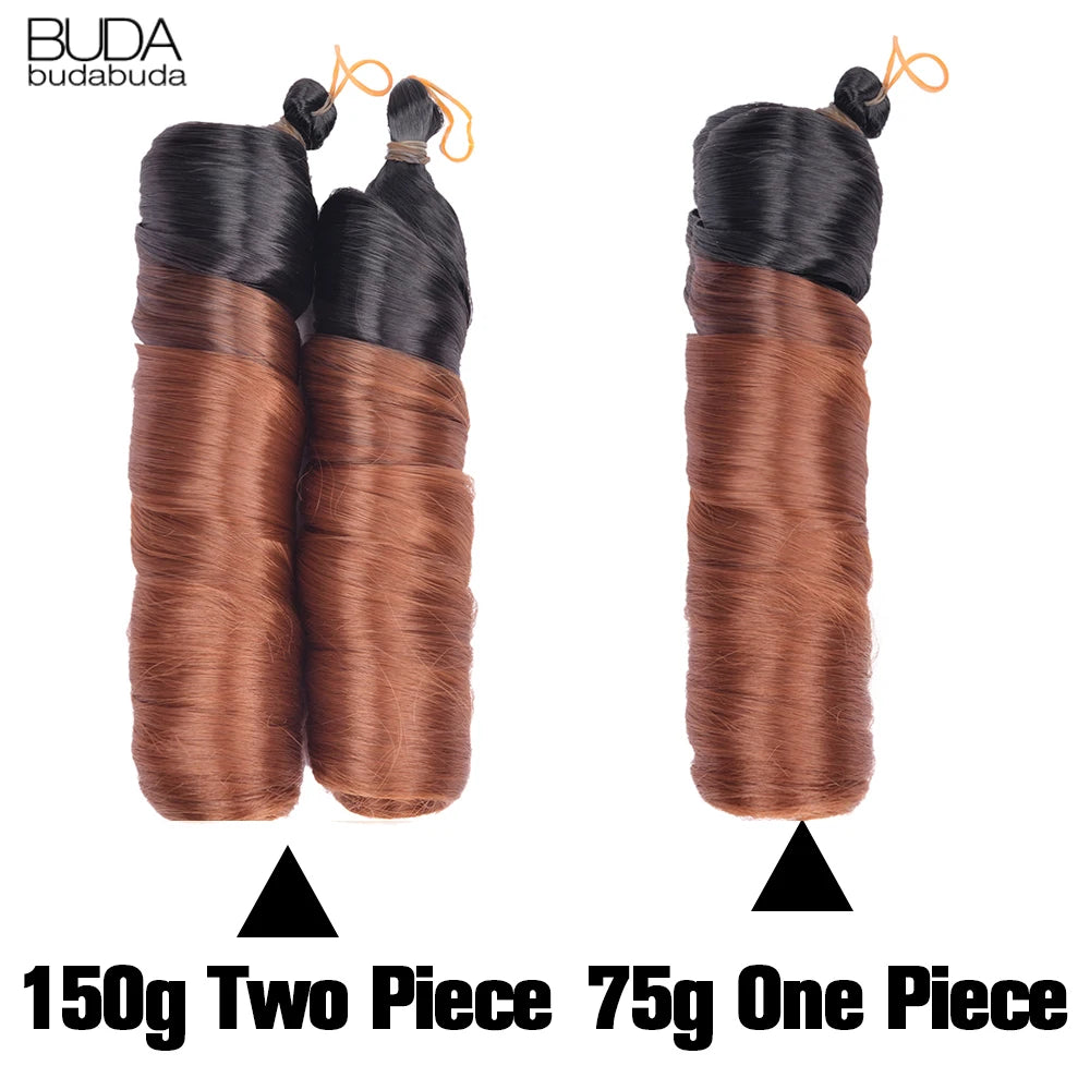 French Curls Braiding Hair Extensions - Synthetic Loose Wave Spiral Curl, High Temperature, Ombre Pre-Stretched