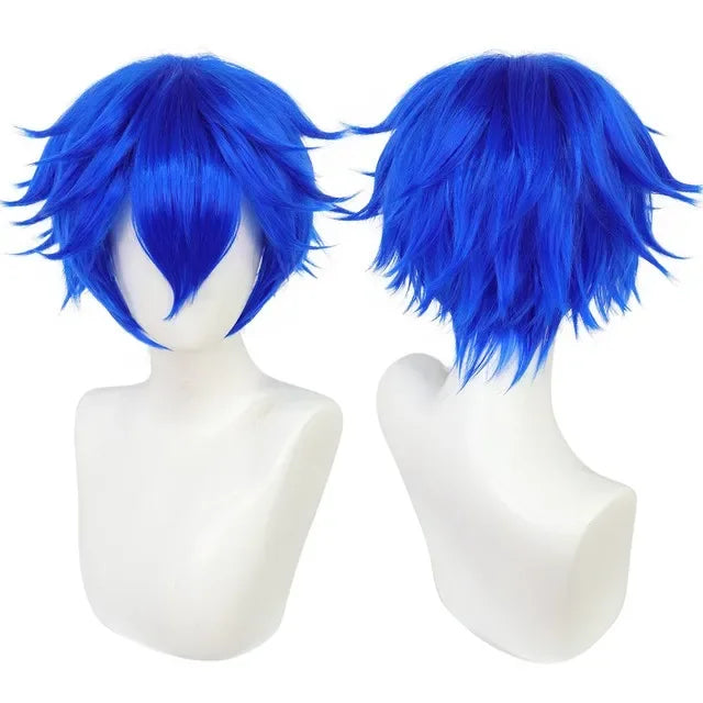 Universal Cosplay Synthetic Wig Silver Red Pink Blonde Grass Green Black Straight