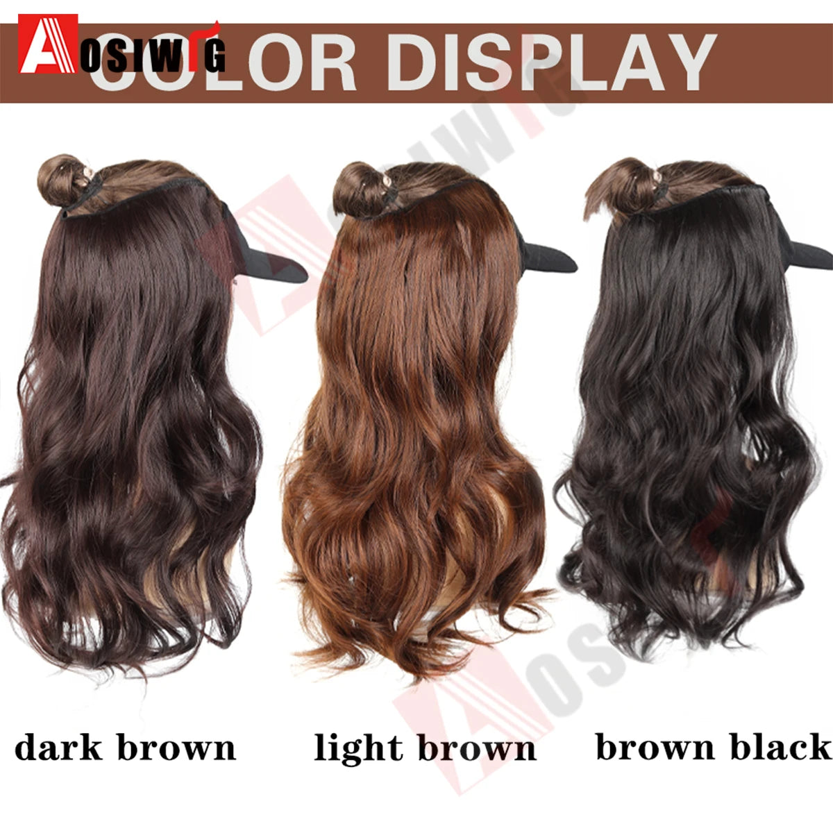 20Inch Synthetic Long Wavy Curly 5 Clip in Hair Extension Fashion Invisible V-shaped Heat Resistant Black Hairpiece
