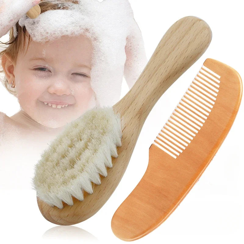 Baby Wood Brush Comb, Head Massage Bath Brush