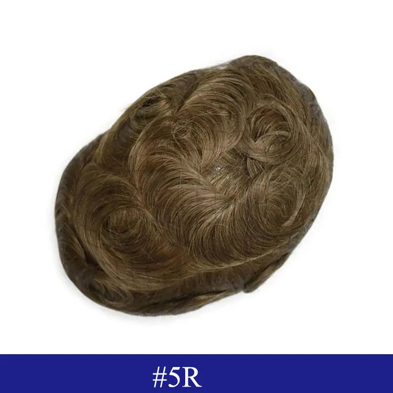 Swiss Lace Toupee Ultra Delicate AIR-Lace Male Hair Prosthesis Breathable 90 Density Hair Toupee Men Full Lace Men's Wig