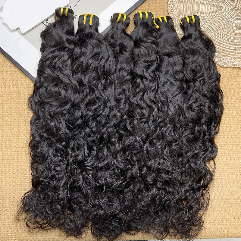 16A Natural Wave Human Hair, 100% Vietnamese Raw Virgin Water Wavy Extensions