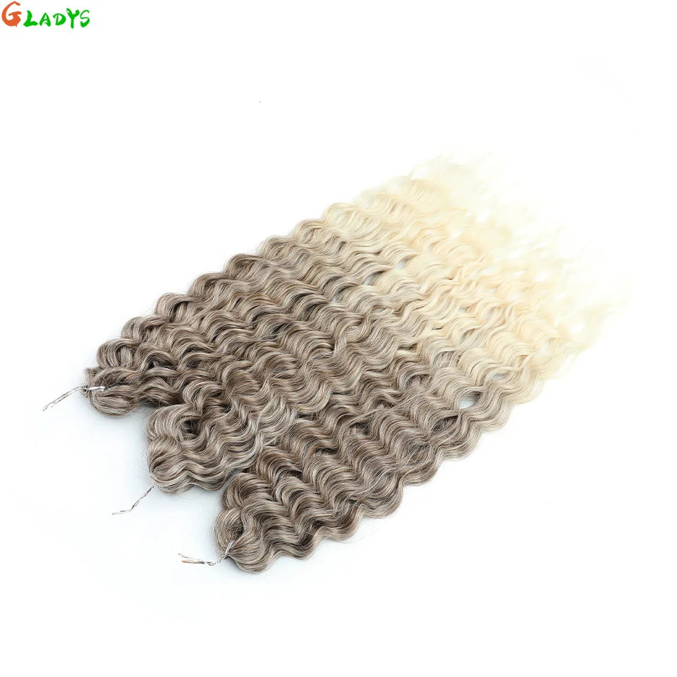 22Inches 300Grams Ariel Deep Water Twist Braids Crochet Protein Hair Orange Blond