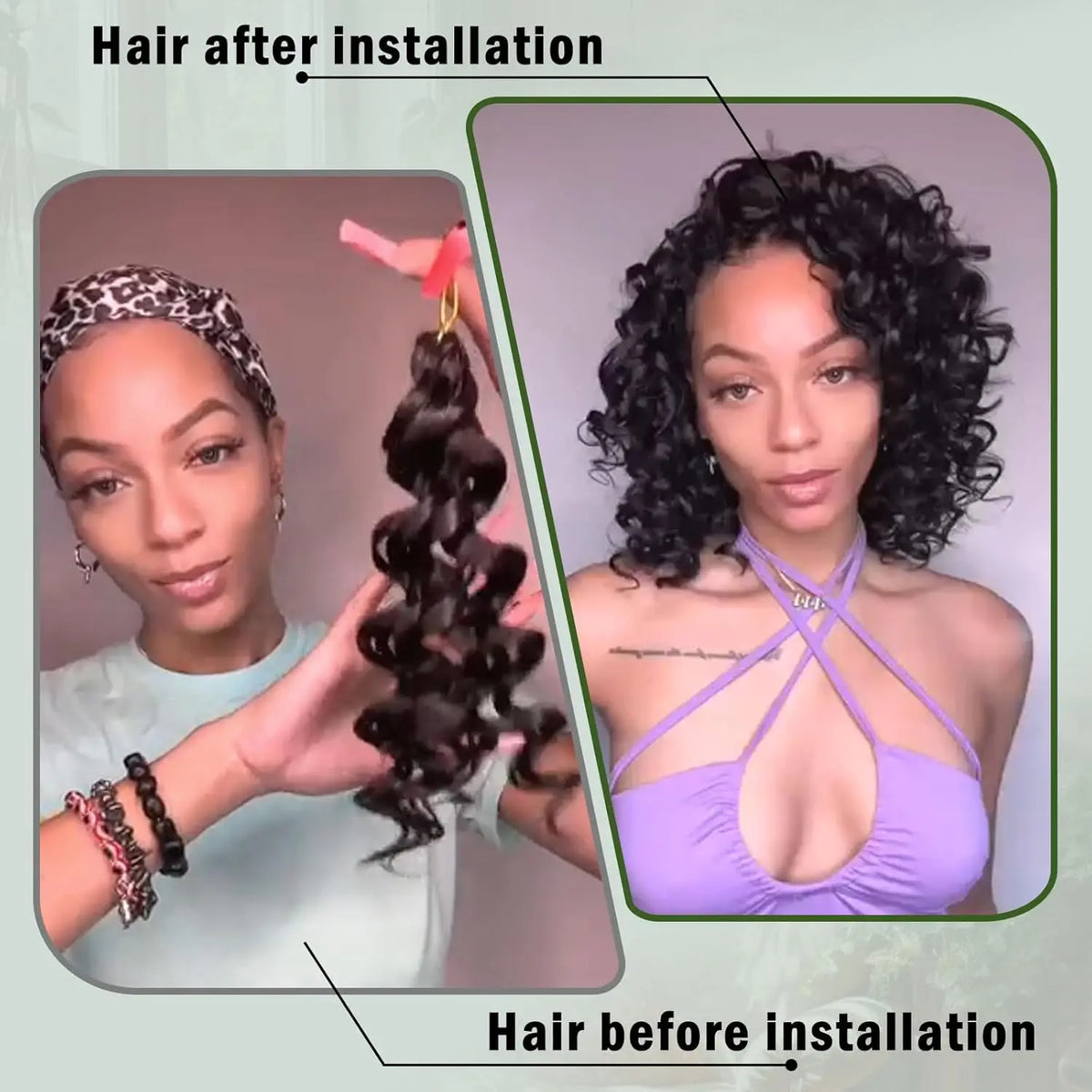 Synthetic Short Gogo Curl Crochet Hair Beach Braids Ocean Wave Twists Braiding