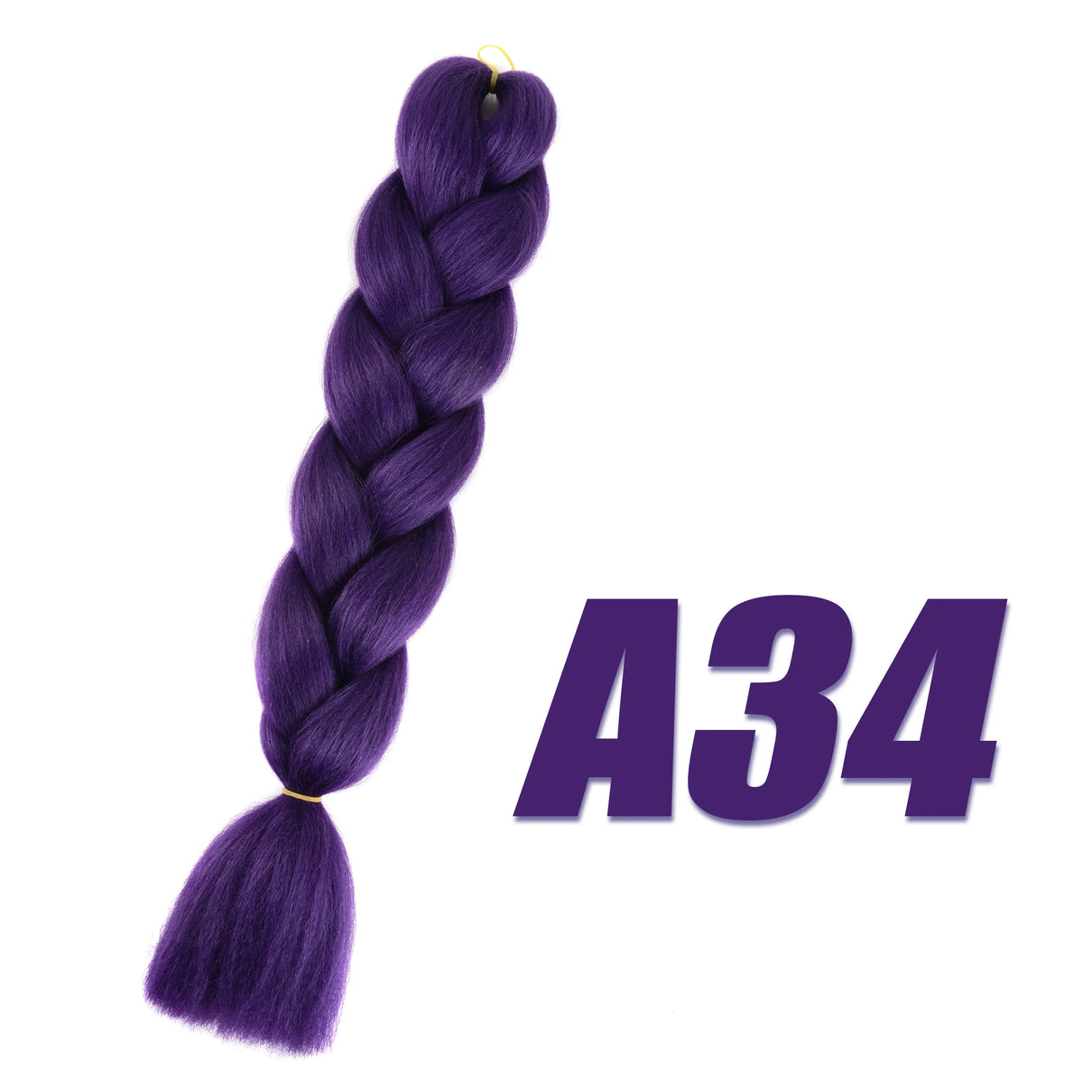 Purple Braiding Hair Pre Stretched Synthetic Kanekalon Crochet Jumbo Braids Extensions Accessories