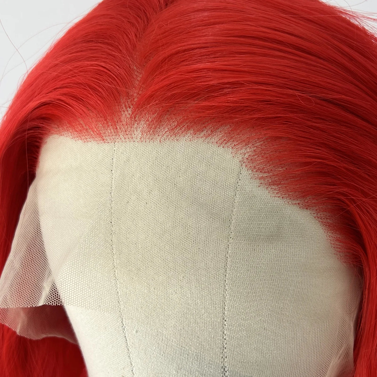 Bright Red Bob Wig Short Curly Wavy Synthetic Loose Shoulder Length Heat