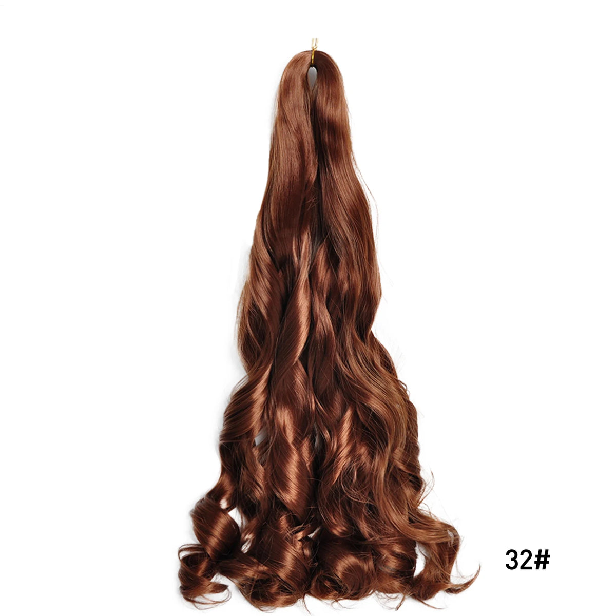 French Curly Braiding Hair 16Inch Synthetic Pre Stretched Loose Wavy Curl Extensions