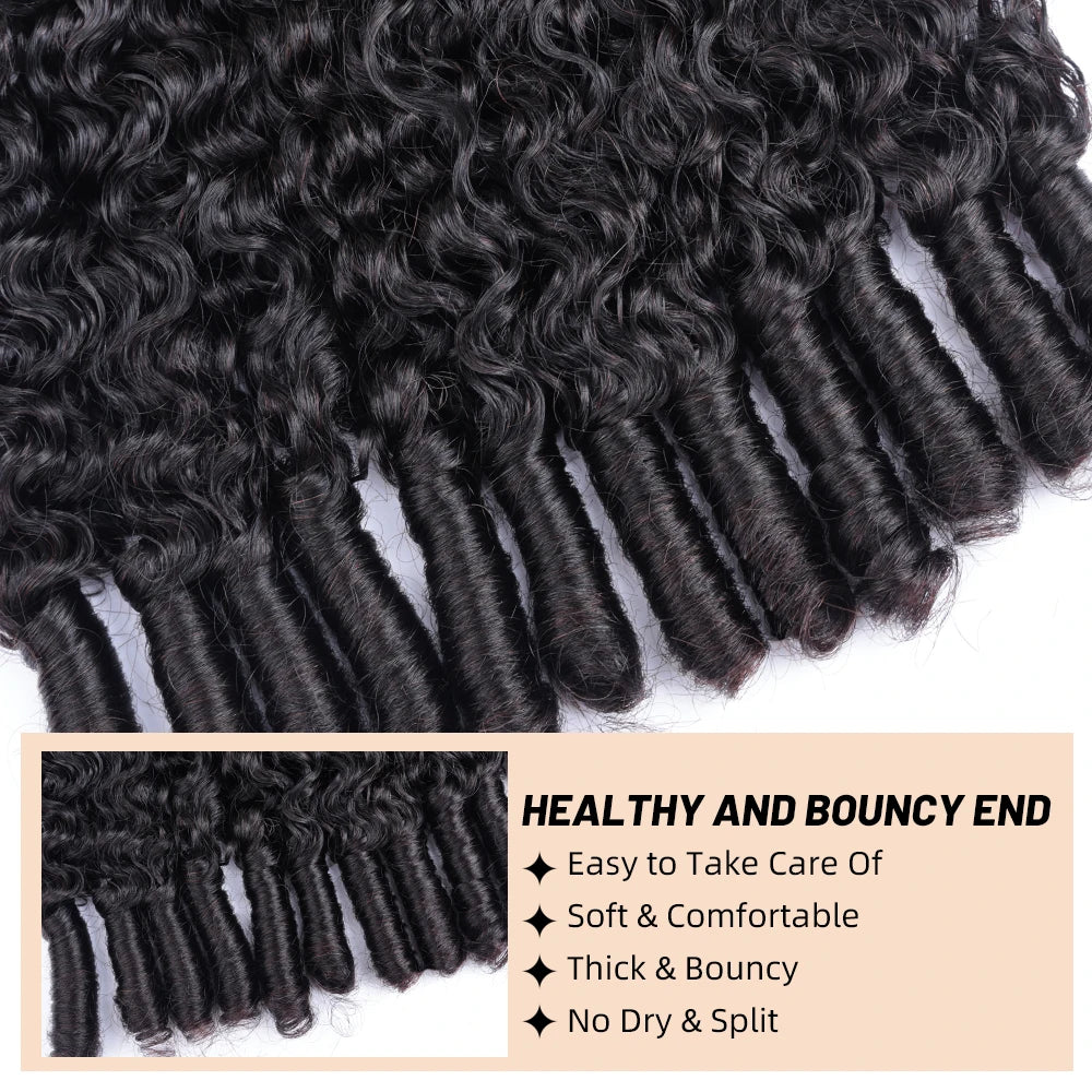 Burmese Curly Bundles, 100% Human Hair Virgin Weave Extensions Ends 1/3/ Natural