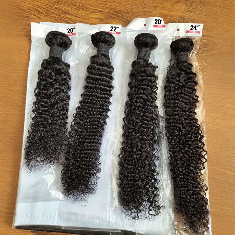 Mongolian Hair 8-30 Kinky Curly Bundles Virgin Human Weaving Natural Deals Extensions