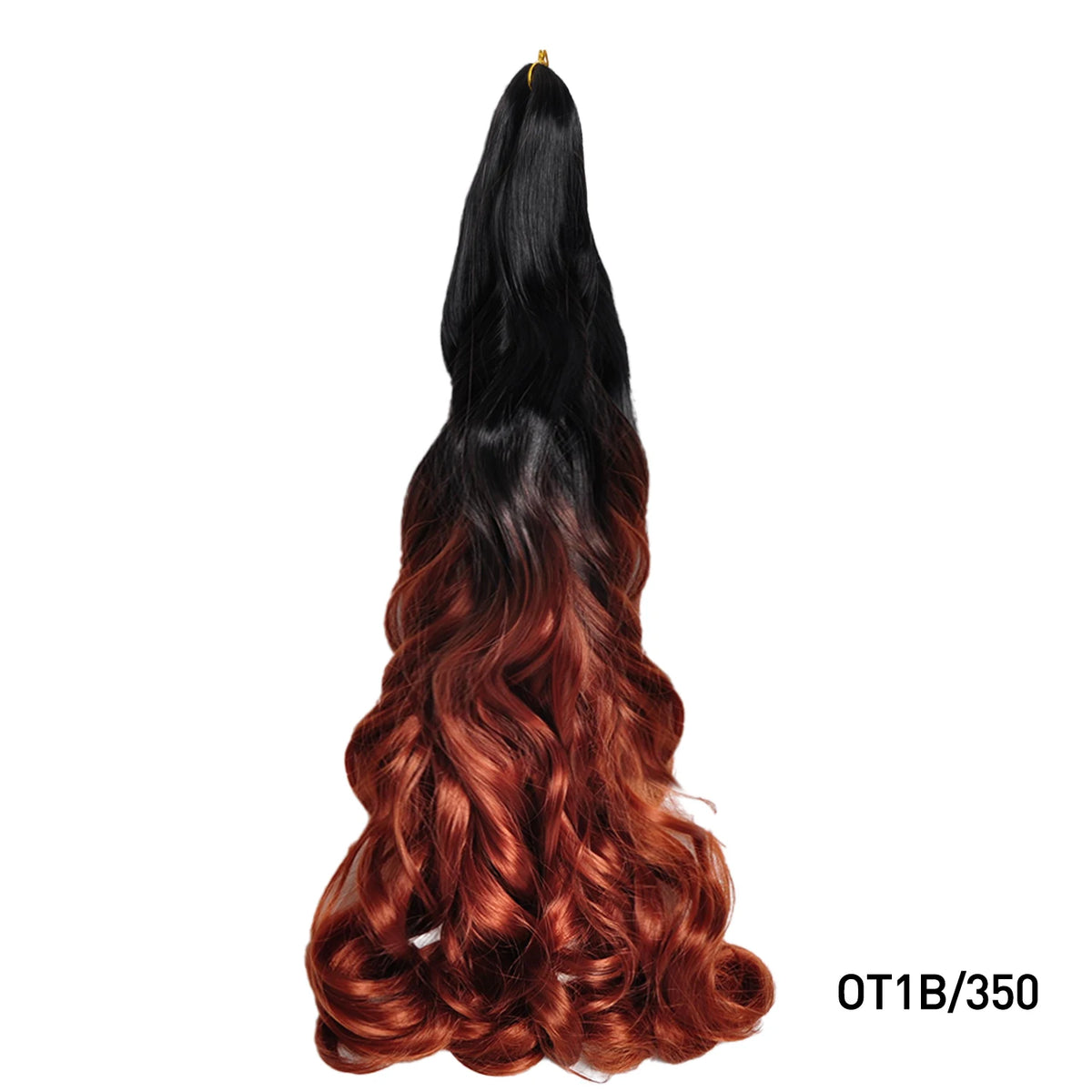 French Curly Braiding Hair 16Inch Synthetic Pre Stretched Loose Wavy Curl Extensions