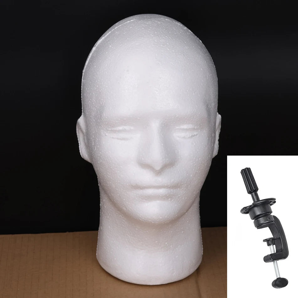 Mannequin Head Polystyrene Foam Hat Glasses Display Wig Stand Rack Manikin Model