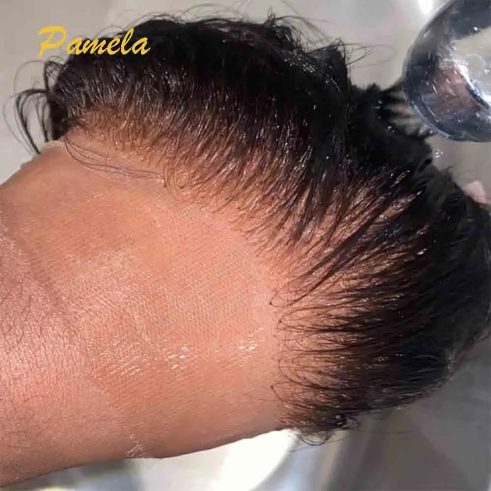 Density 13x6 HD Lace Frontal Wig Bone Straight Front Human Hair Double