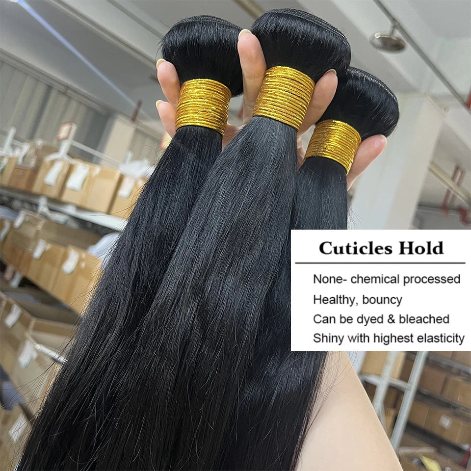 Bone Straight Bundles Human Hair 12A Unprocessed Virgin Raw Vietnamese Double Weft