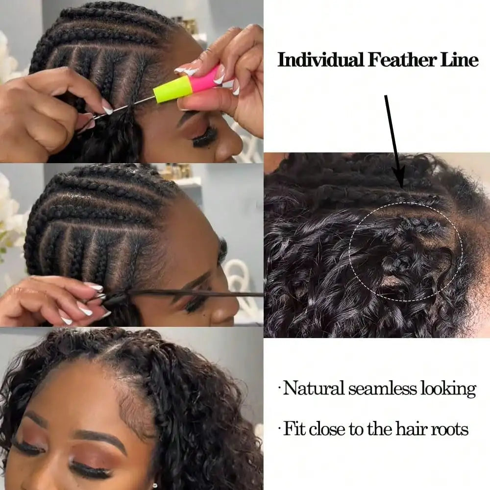 Natural Color Burmese Curly Crochet Human Hair Extensions Soft Silky Bouncy Texture