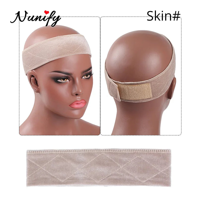 Non-slip Soft Velvet Women Wig Grips Headband Women Velvet Wig Accessories Grip Scarf Headband Adjustable