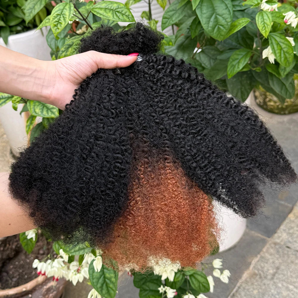 Afro Kinky Bulk Human Hair 30g/pack 16inches, 100% Micro Twist Curly Extensions