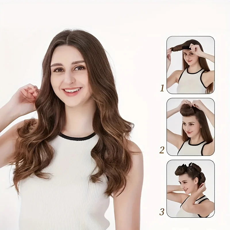 Heatless Hair Curler Curling Rod Headband No Heat Rollers Satin Lazy Curls
