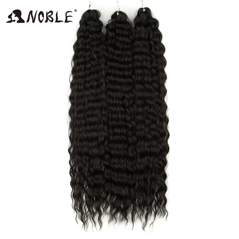 Synthetic Twist Crochet Curly Hair Water Wave Braid Ombre Blonde Brown Deep