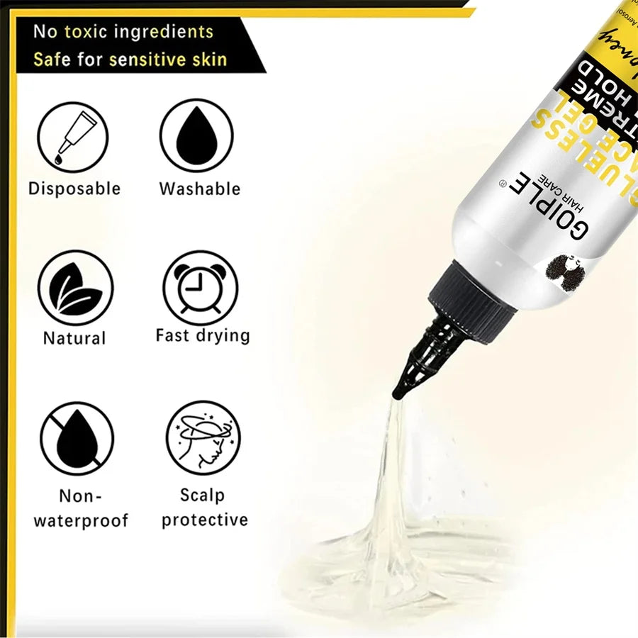 Glueless Liquid Gel Fast Drying Wig Bonding Adhesive Temporary Hold Forehead &