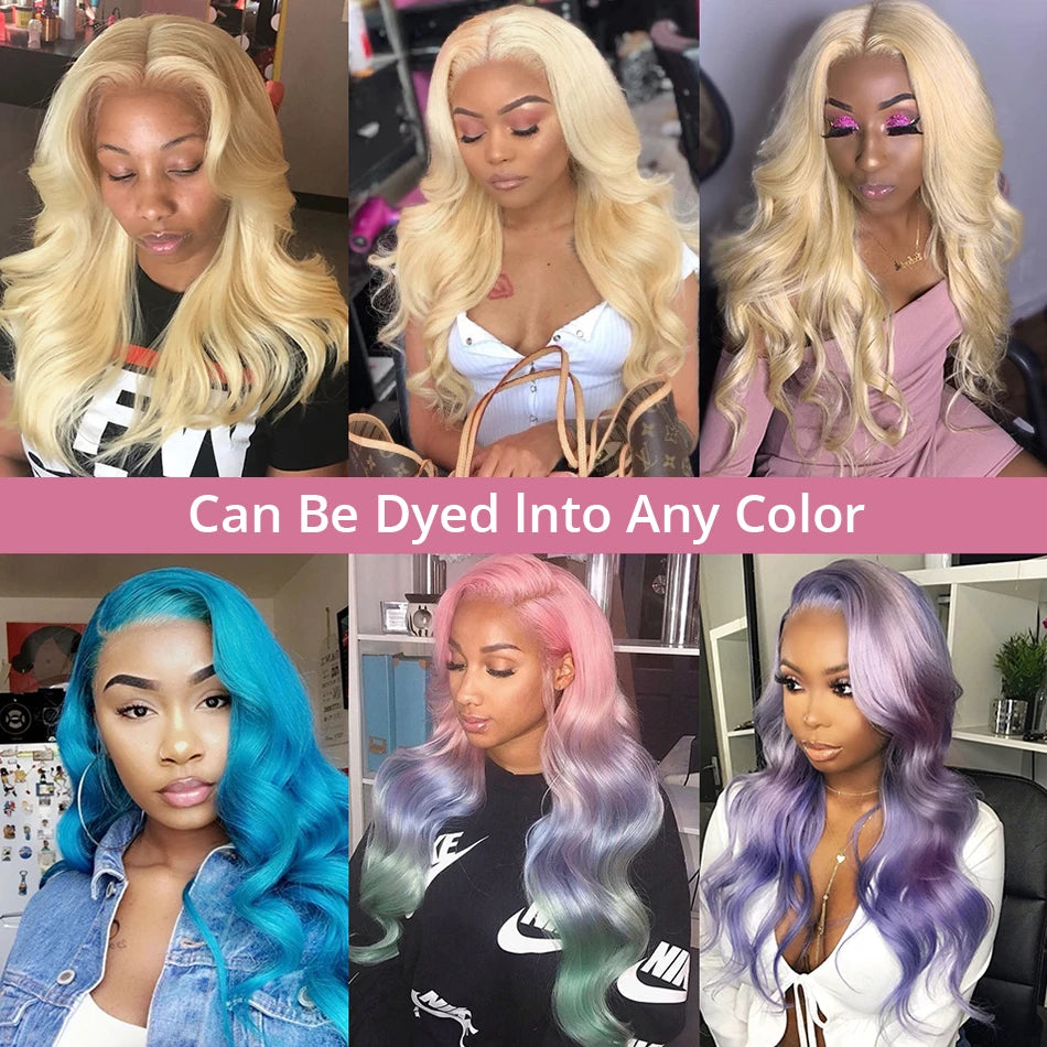 Body Wave 13x6 HD Lace Front Human Hair Wig, 250% Density, Pre-Plucked Glueless