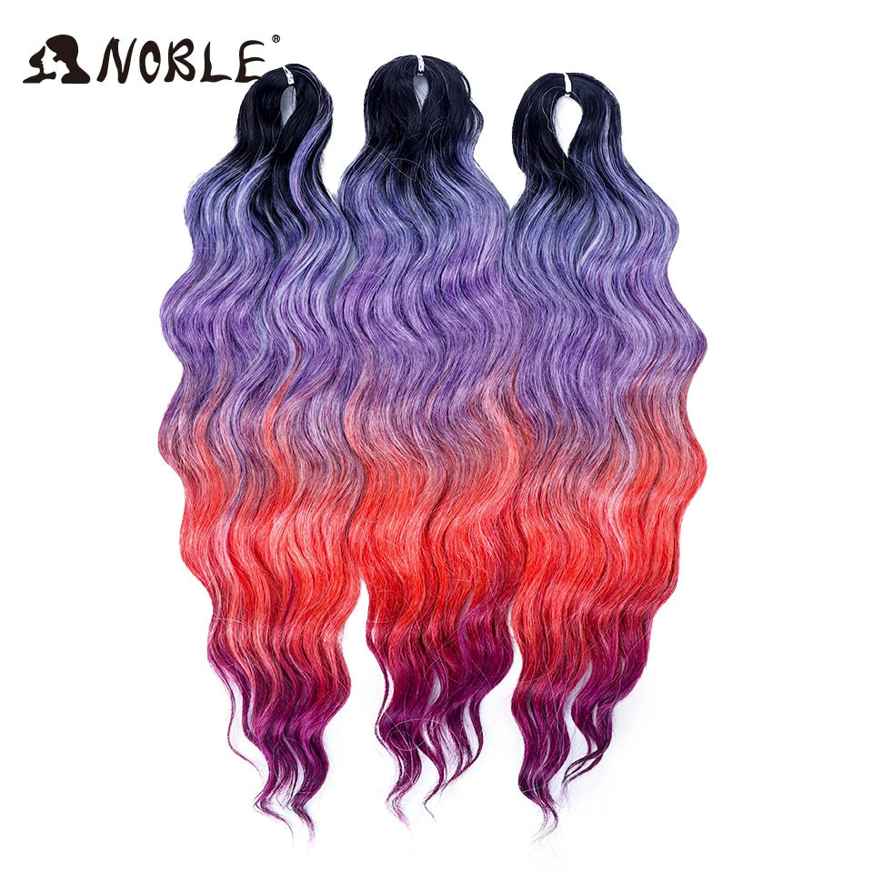 Synthetic Loose Deep Wave 24" Braiding Hair Extensions Water Braid Ombre Blonde
